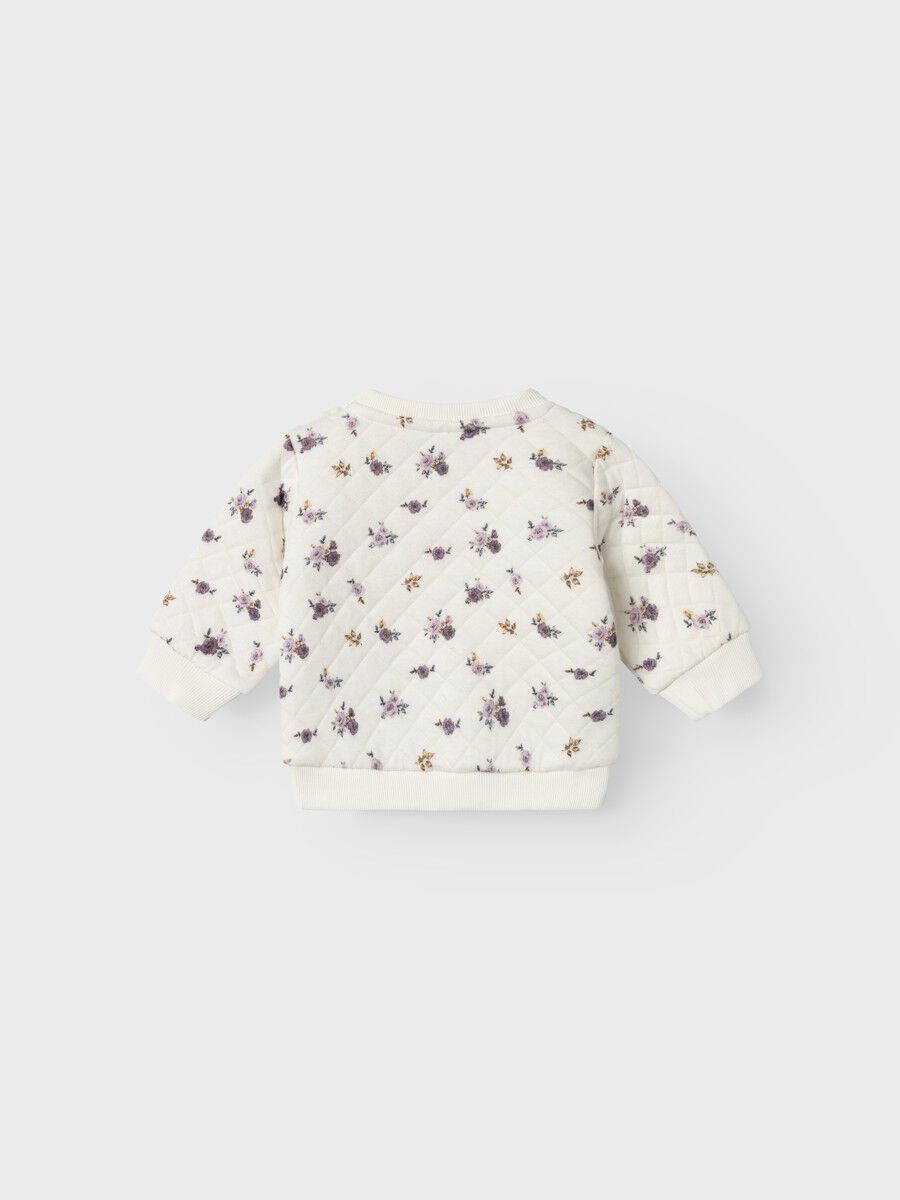 Gesteppter Baby Pullover mit Blumen