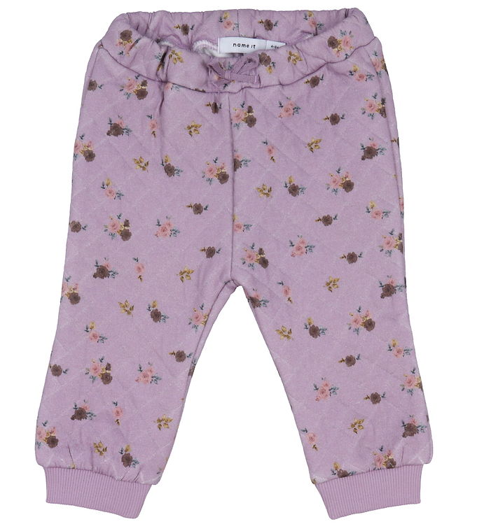 Gesteppte Hose mit Blumen