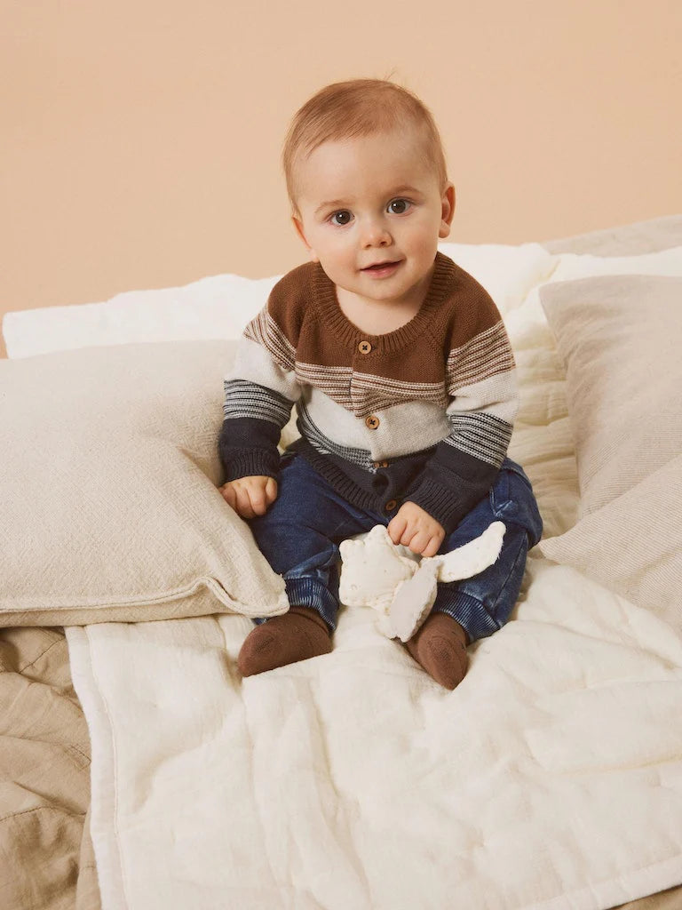 Baby Strick Cardigan mit Streifen