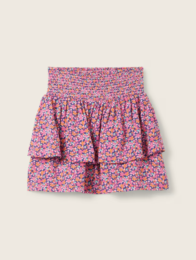 Geblümter Volant-Rock