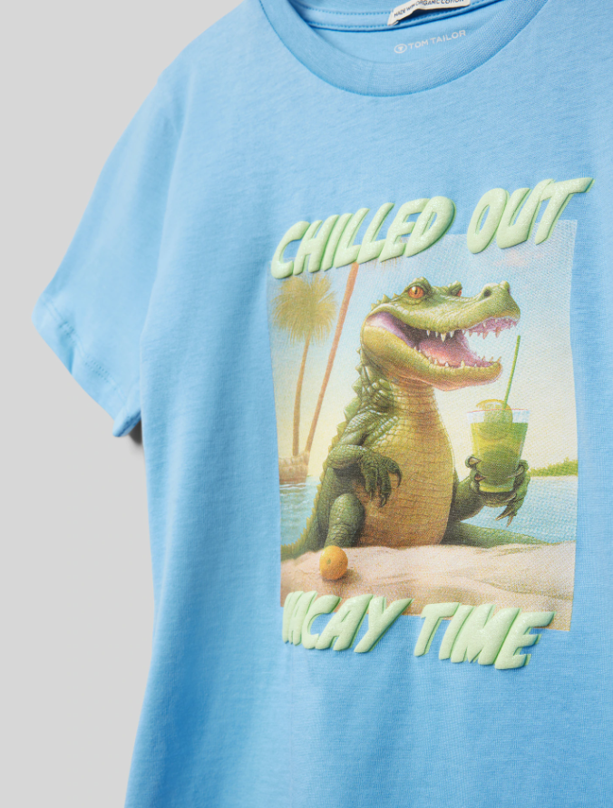 T-Shirt mit Glitter-Print