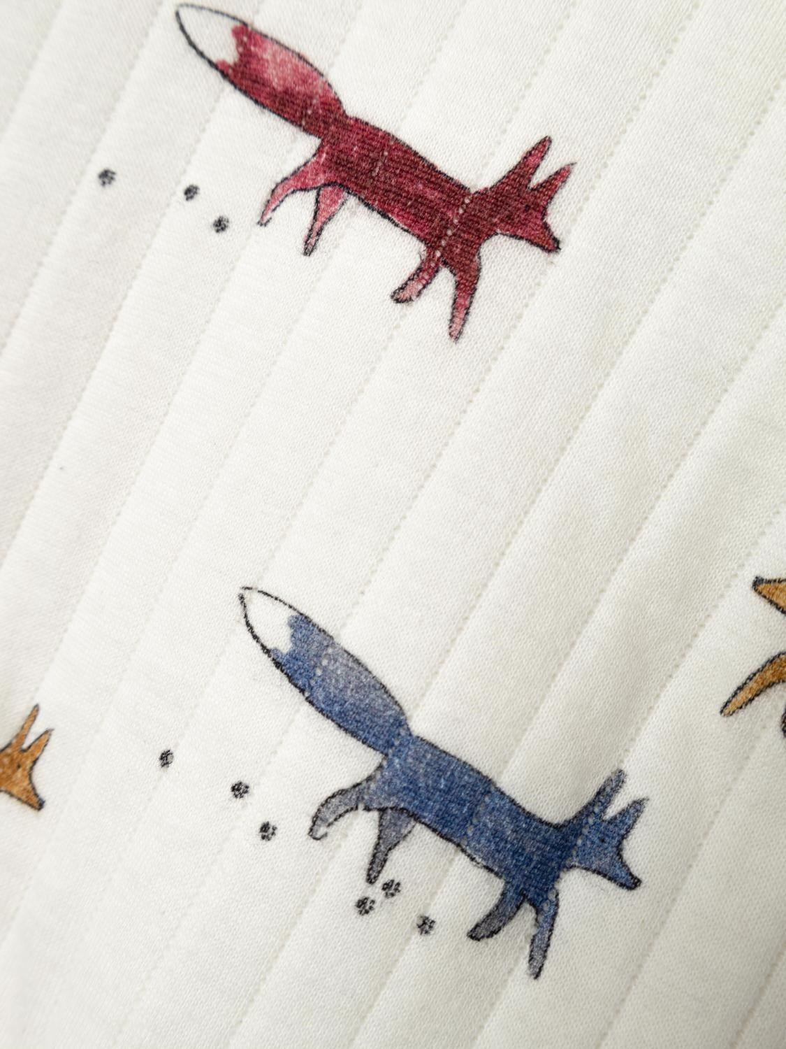 Gesteppter Baby Pullover mit Füchsen