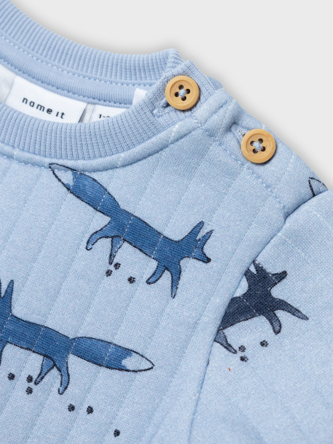 Gesteppter Baby Pullover mit Füchsen