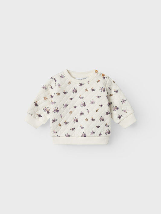 Gesteppter Baby Pullover mit Blumen