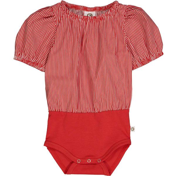 Blusen-Body Poplin stripe puff body