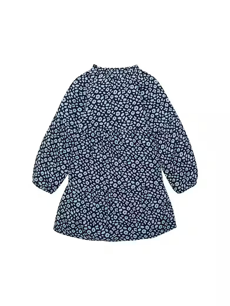 Volant Kleid mit Muster