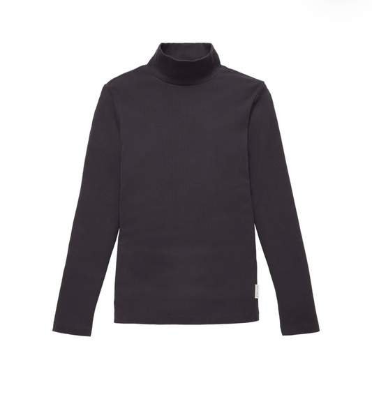 Rib mock neck longsleeve