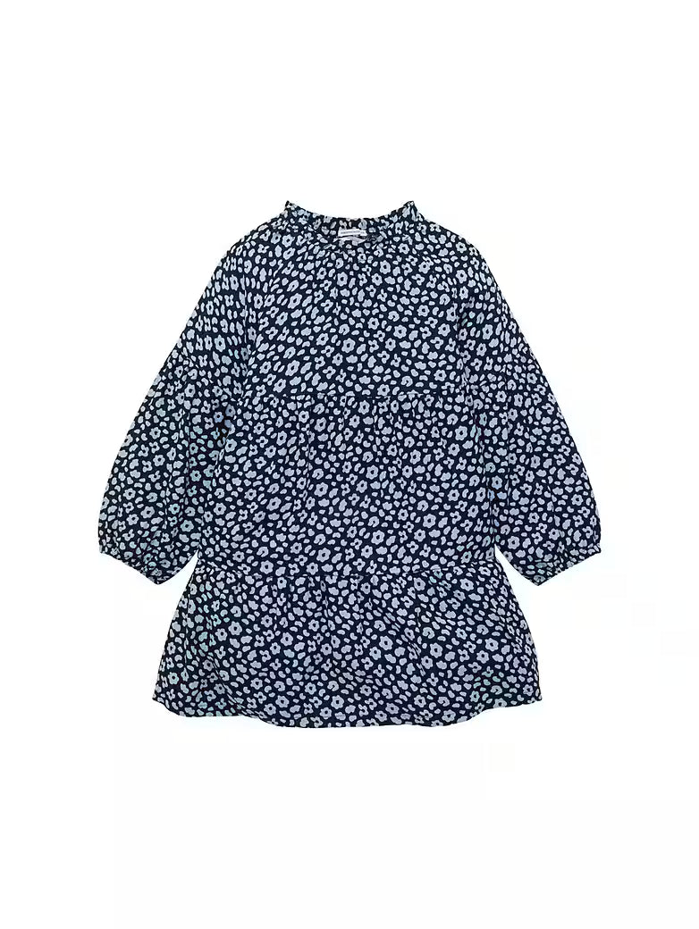 Volant Kleid mit Muster