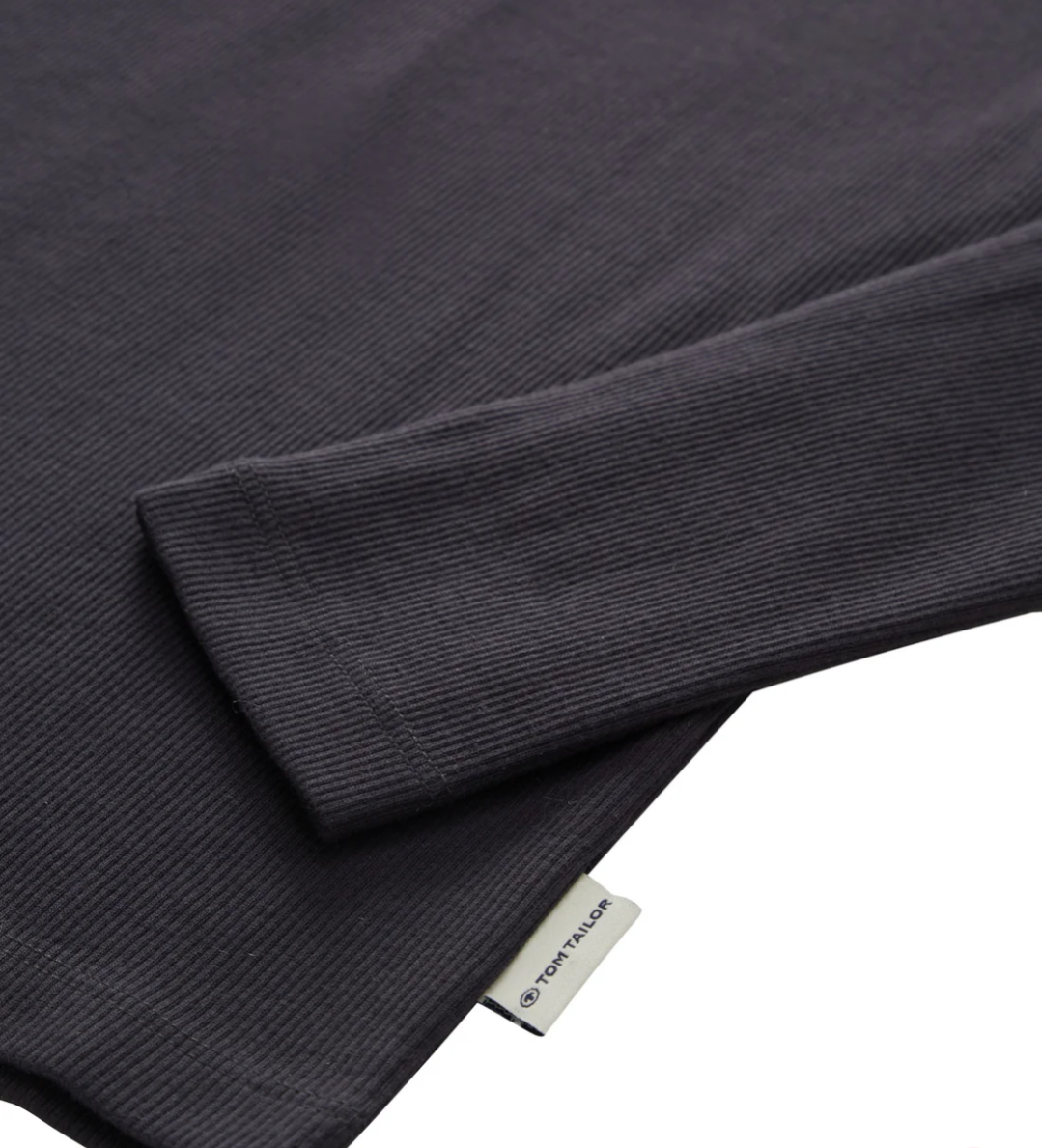 Rib mock neck longsleeve