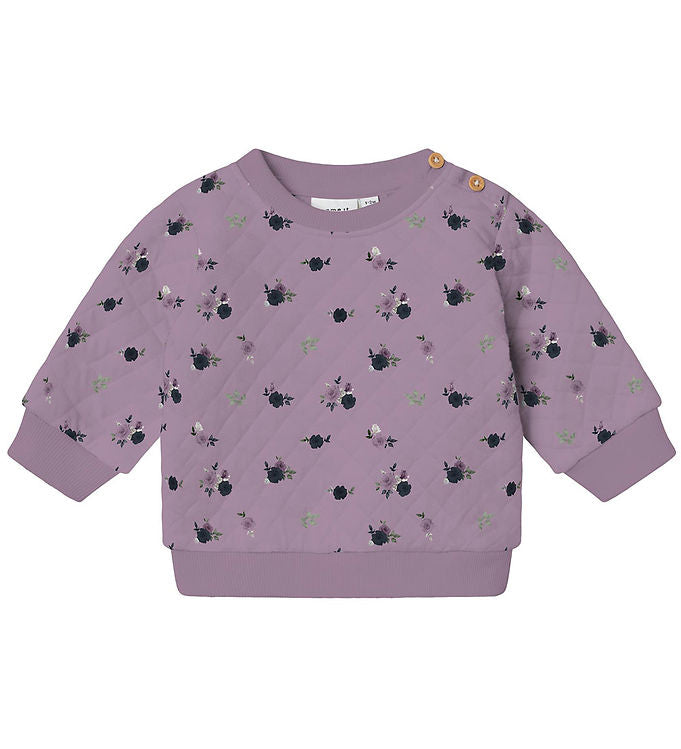 Gesteppter Baby Pullover mit Blumen