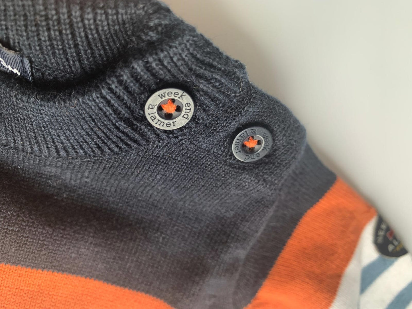 Strick-Pullover a la Mer marine/orange