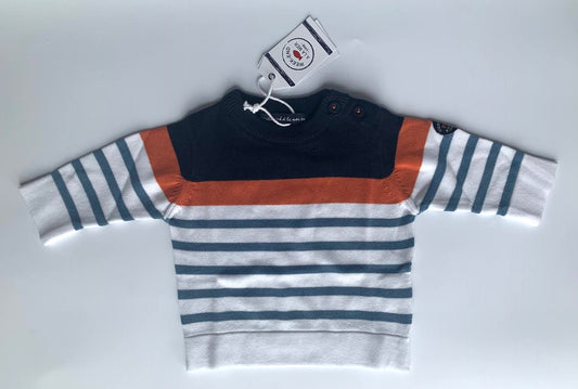 Strick-Pullover a la Mer marine/orange