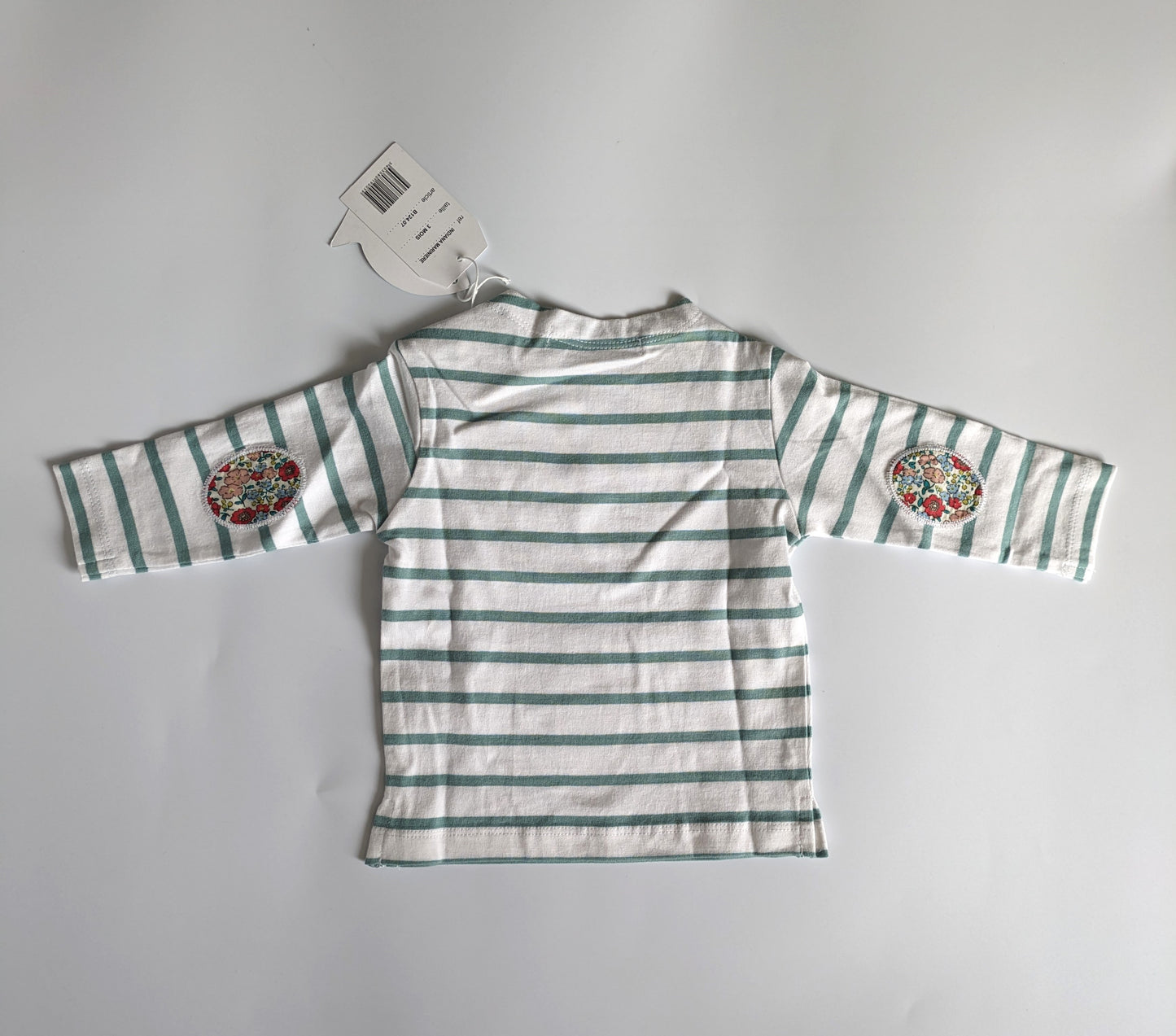 Basic Langarm mit Ellenbogen Patches und Strass