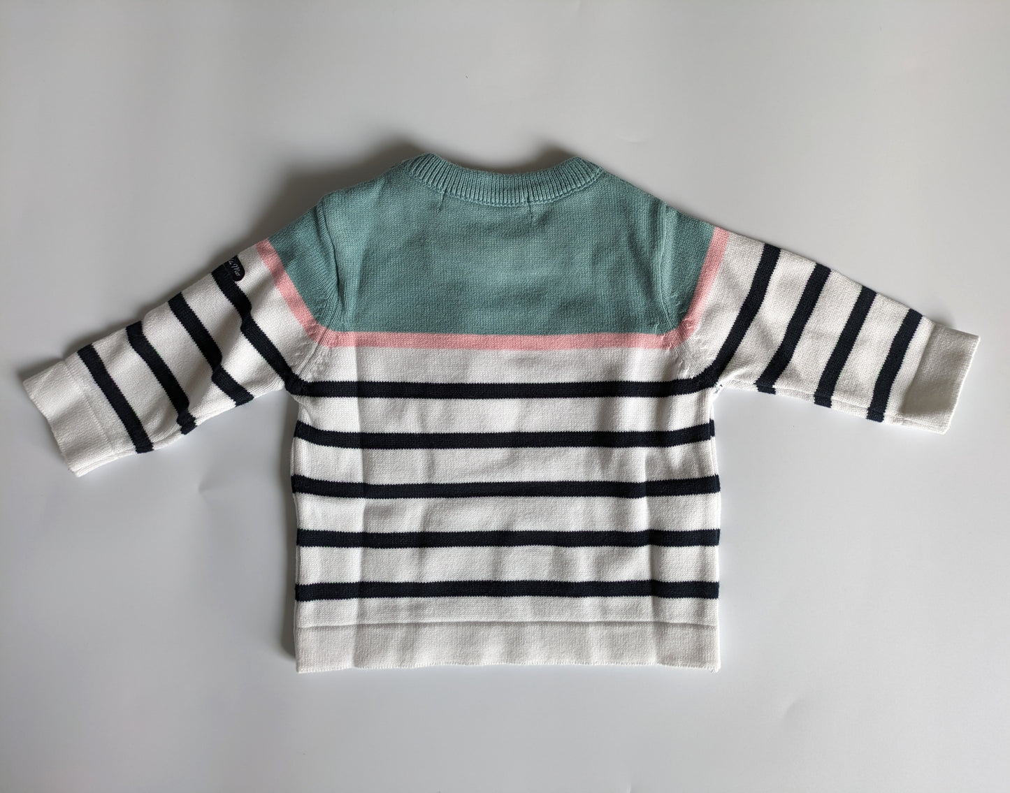 Strick-Pullover a la Mer rosa/mint
