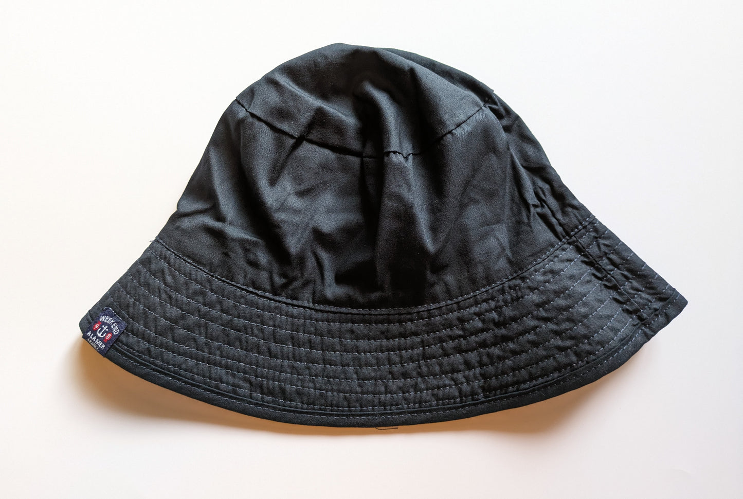 Wendemütze Bucket-Hat WAM "feine Streifen/ marine"