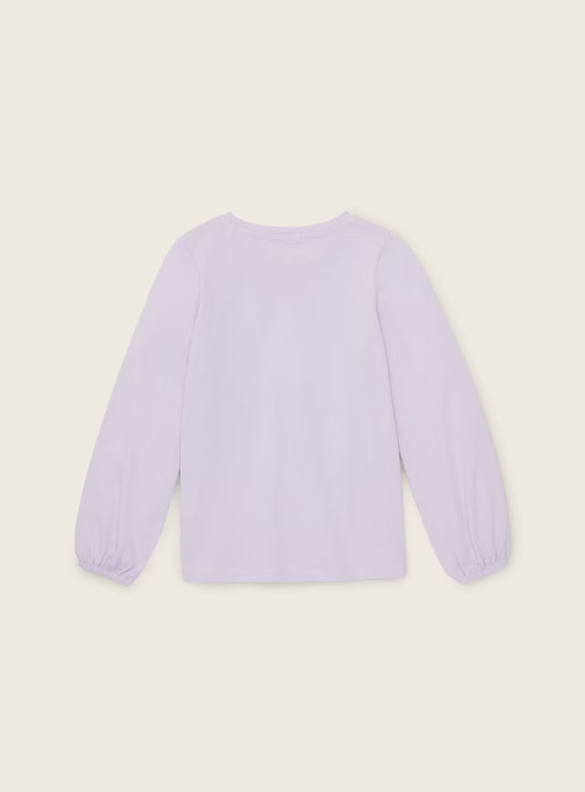 Longsleeve mit Glitzer und Blumen-Applikationen