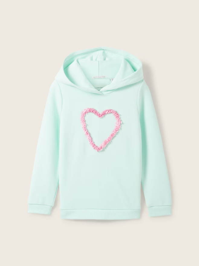 French Terry Hoodie mit Bio-Baumwolle