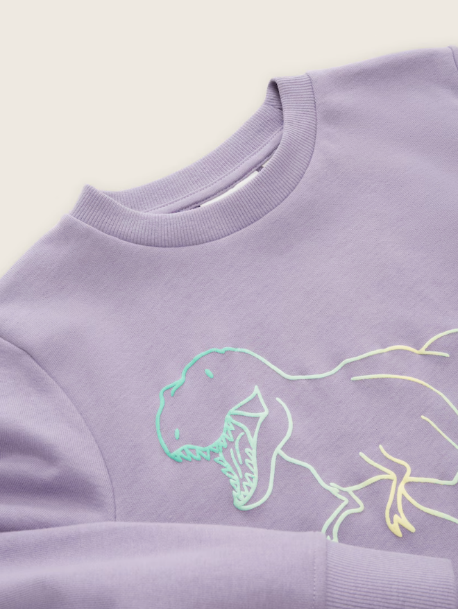 Sweatshirt mit "glow-in-the-dark" Print