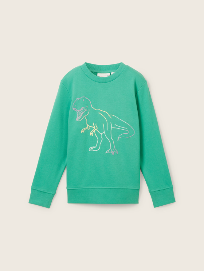 Sweatshirt mit "glow-in-the-dark" Print