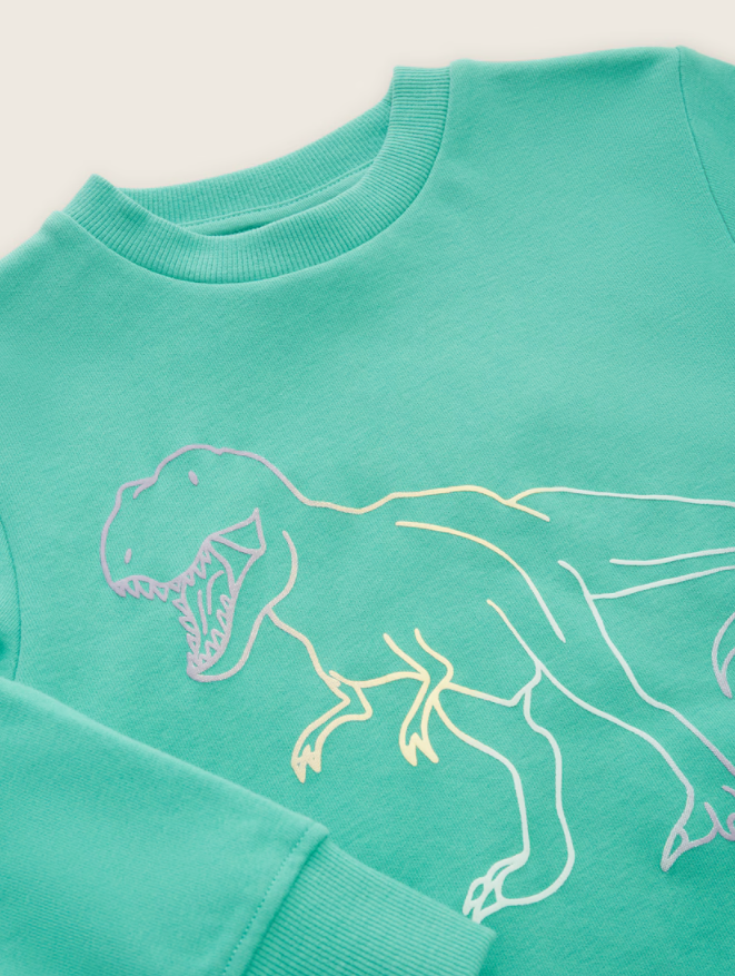 Sweatshirt mit "glow-in-the-dark" Print