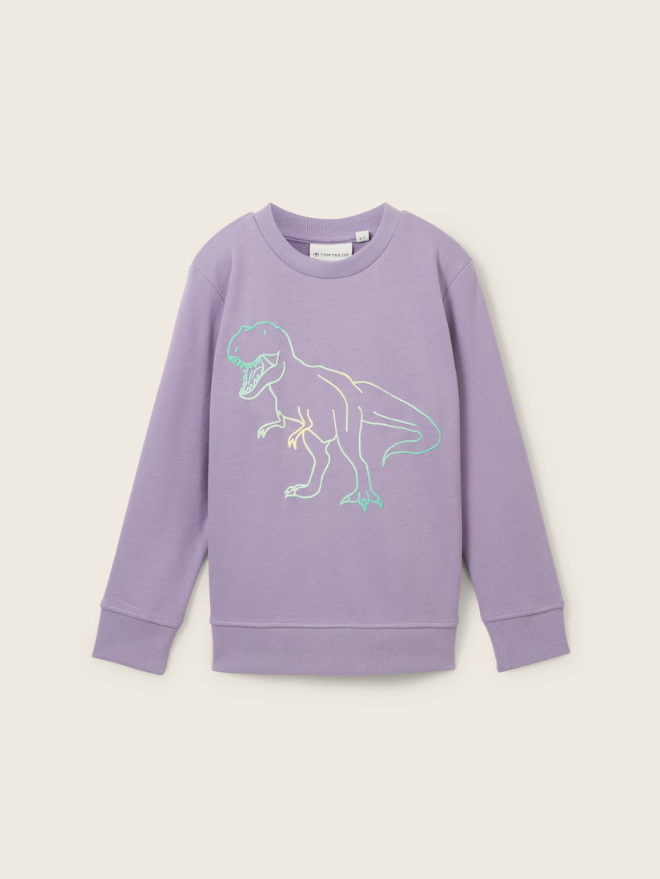 Sweatshirt mit "glow-in-the-dark" Print