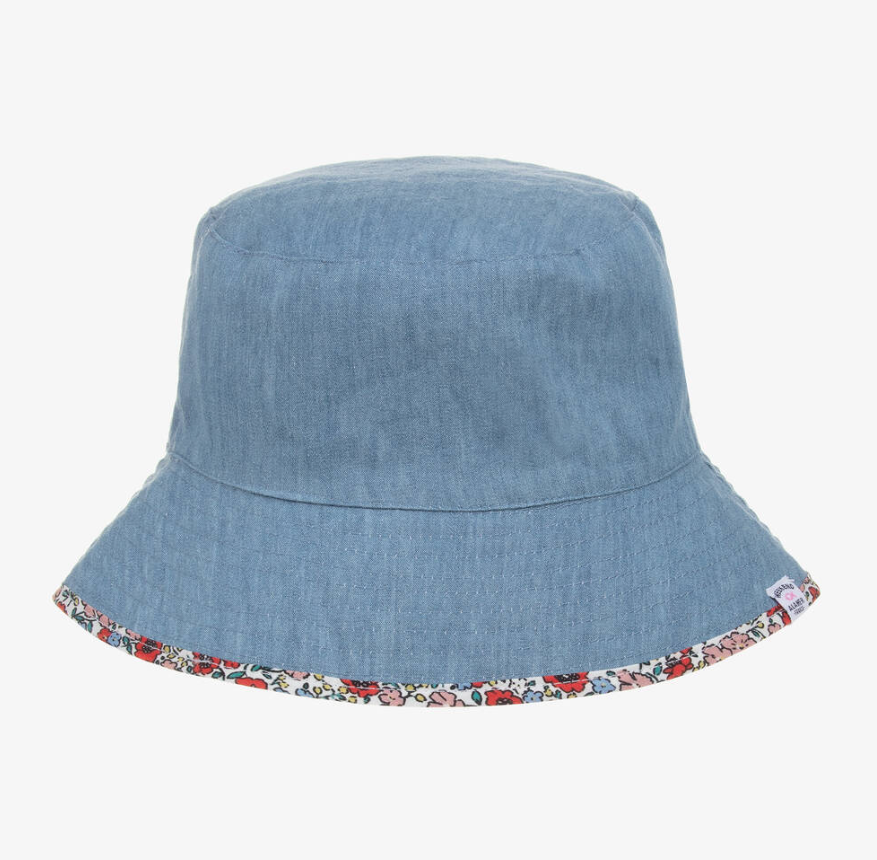 Wendemütze Bucket-Hat WAM "blumig/denim"