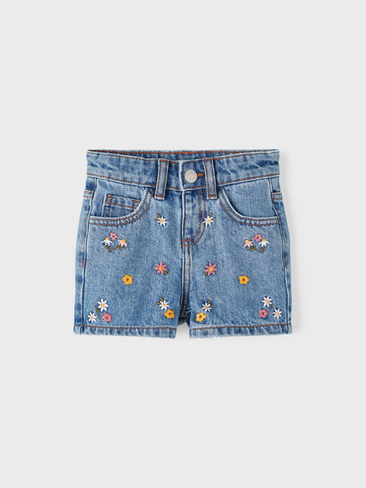 Geblümte Jeans-Shorts