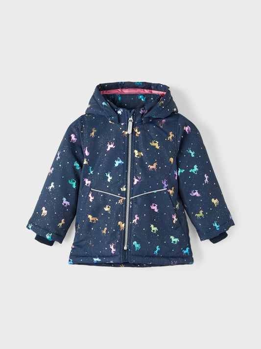 Übergangsjacke mit Holo-Unicorns