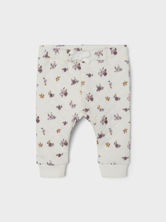 Gesteppte Hose mit Blumen