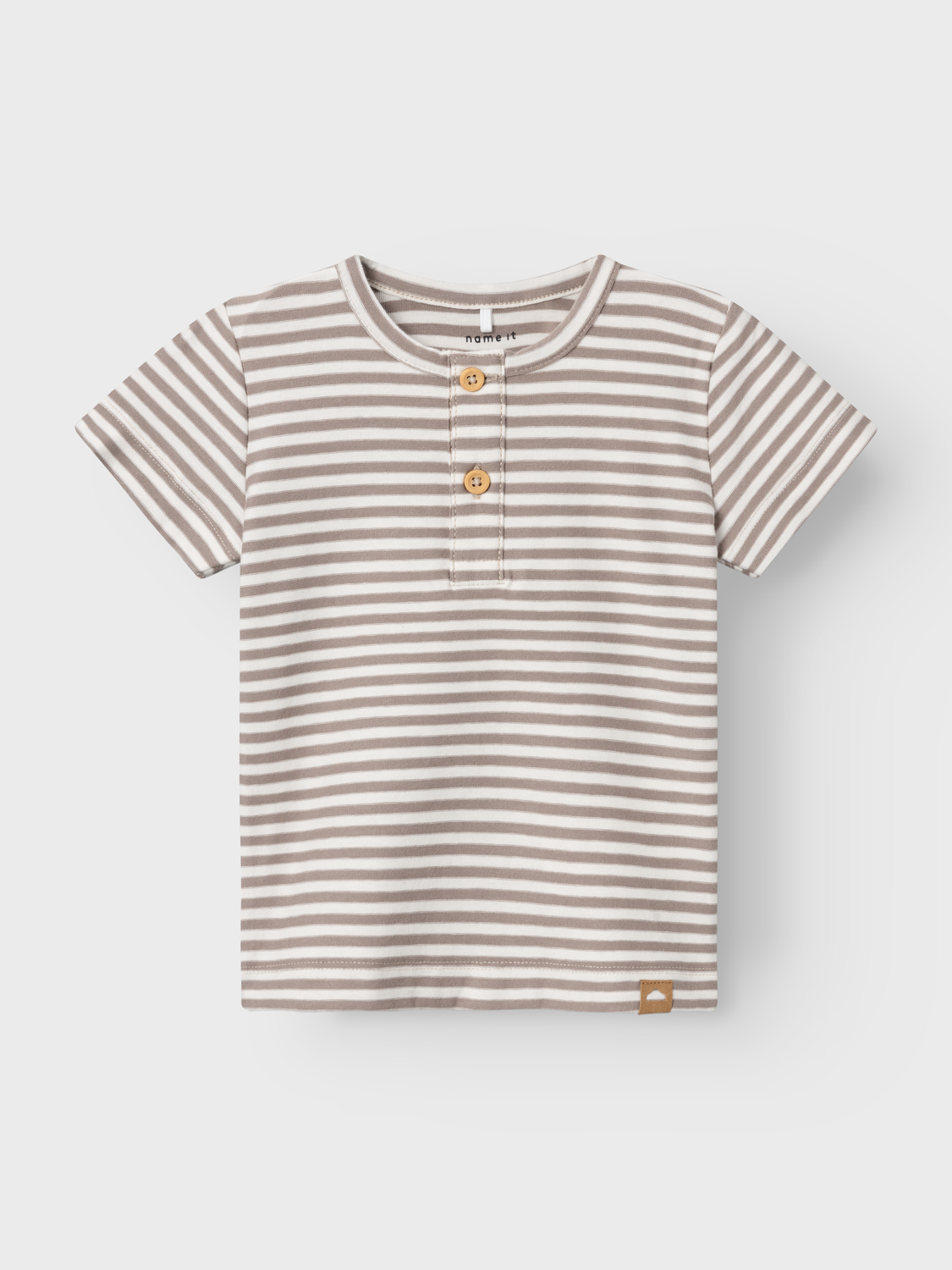 Gestreiftes Baby T-Shirt mit Knöpfen