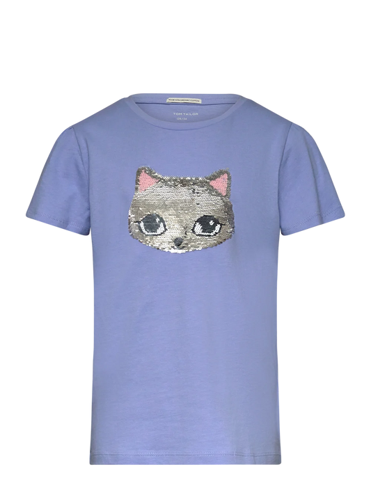 Tshirt mit Wendepailetten "Katze"