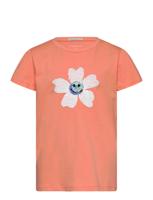 Tshirt mit Wendepailetten "Blume"