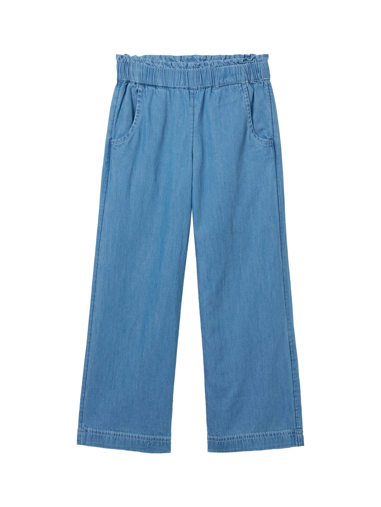 Wide leg denim pants