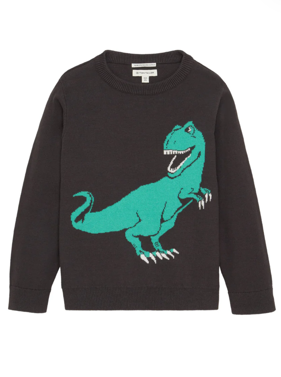 Feiner Strick-Pullover mit Dino