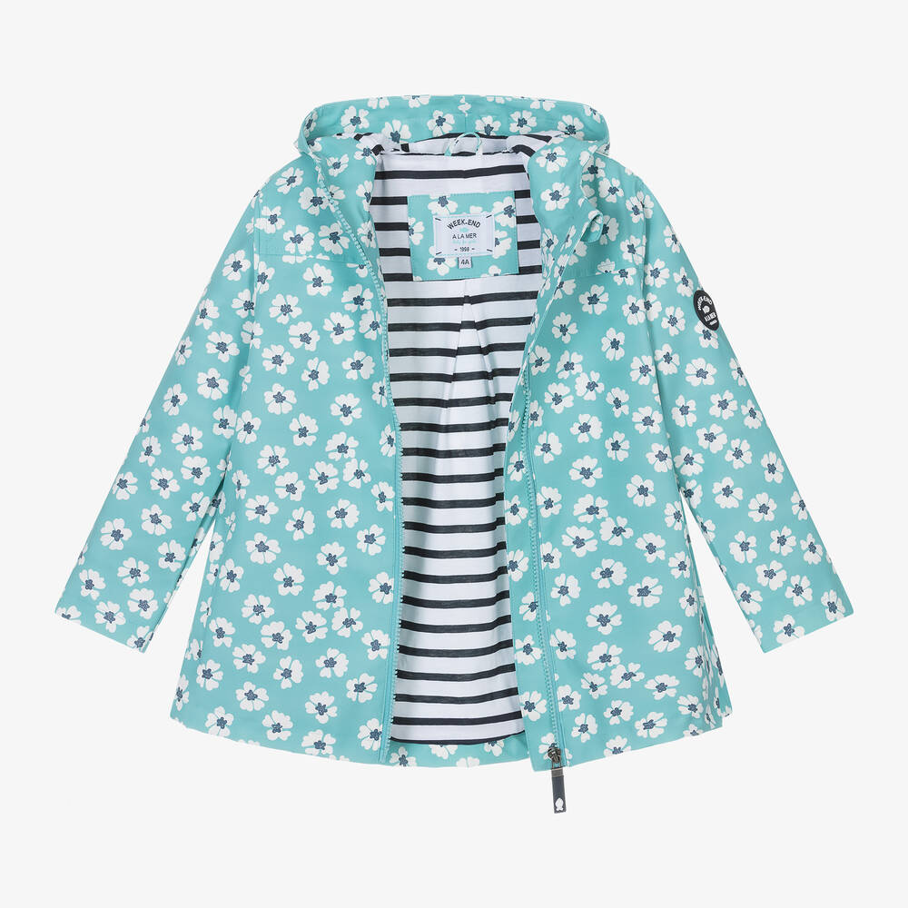 Regenjacke a La Mer Aqua Fleurs